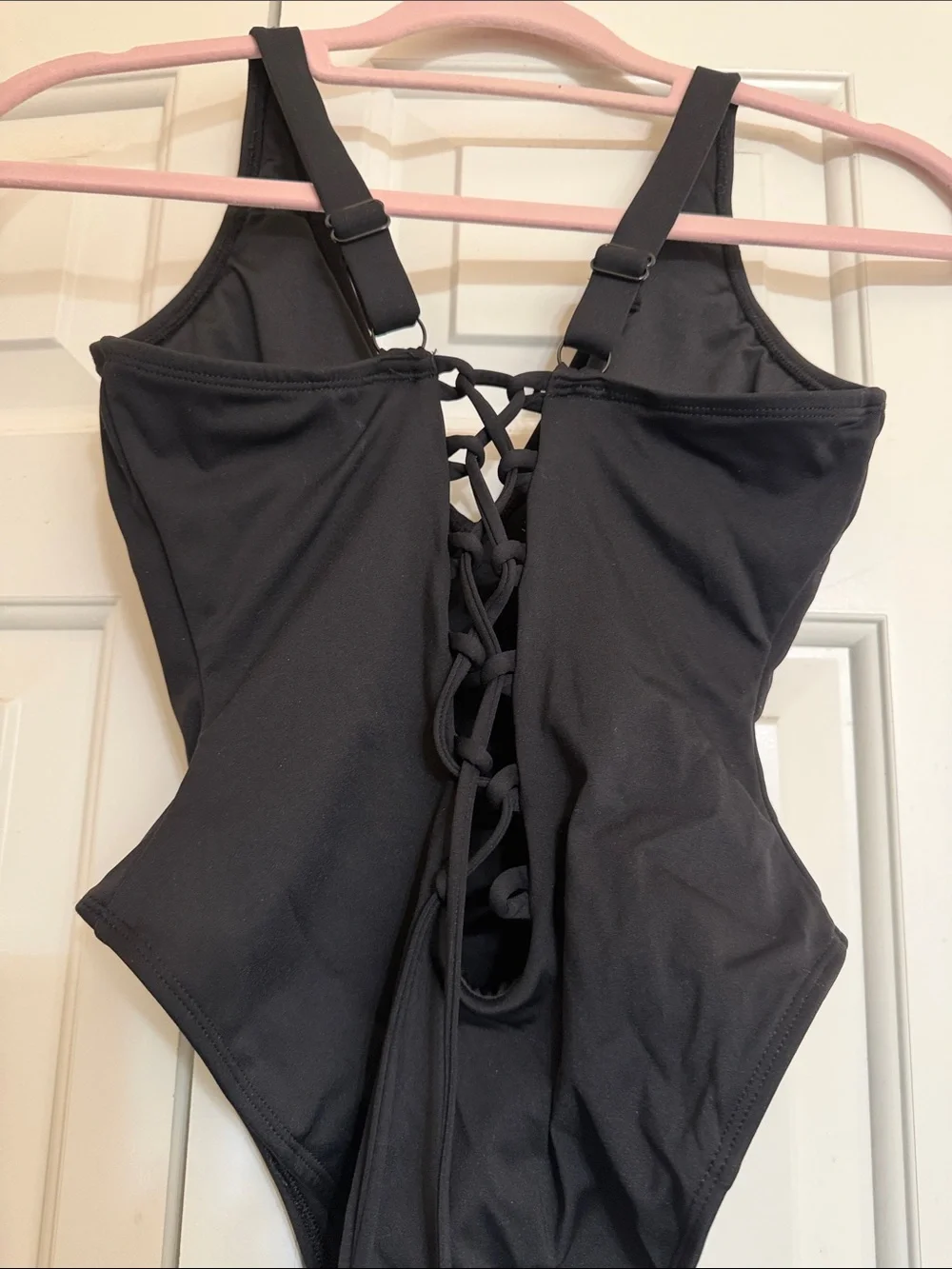 TA3 Black Lace-Back One-Piece Swimsuit - Women